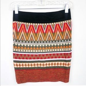 🍀4/$10 F21 Vintage Style Zig Zag Knit Mini Skirt